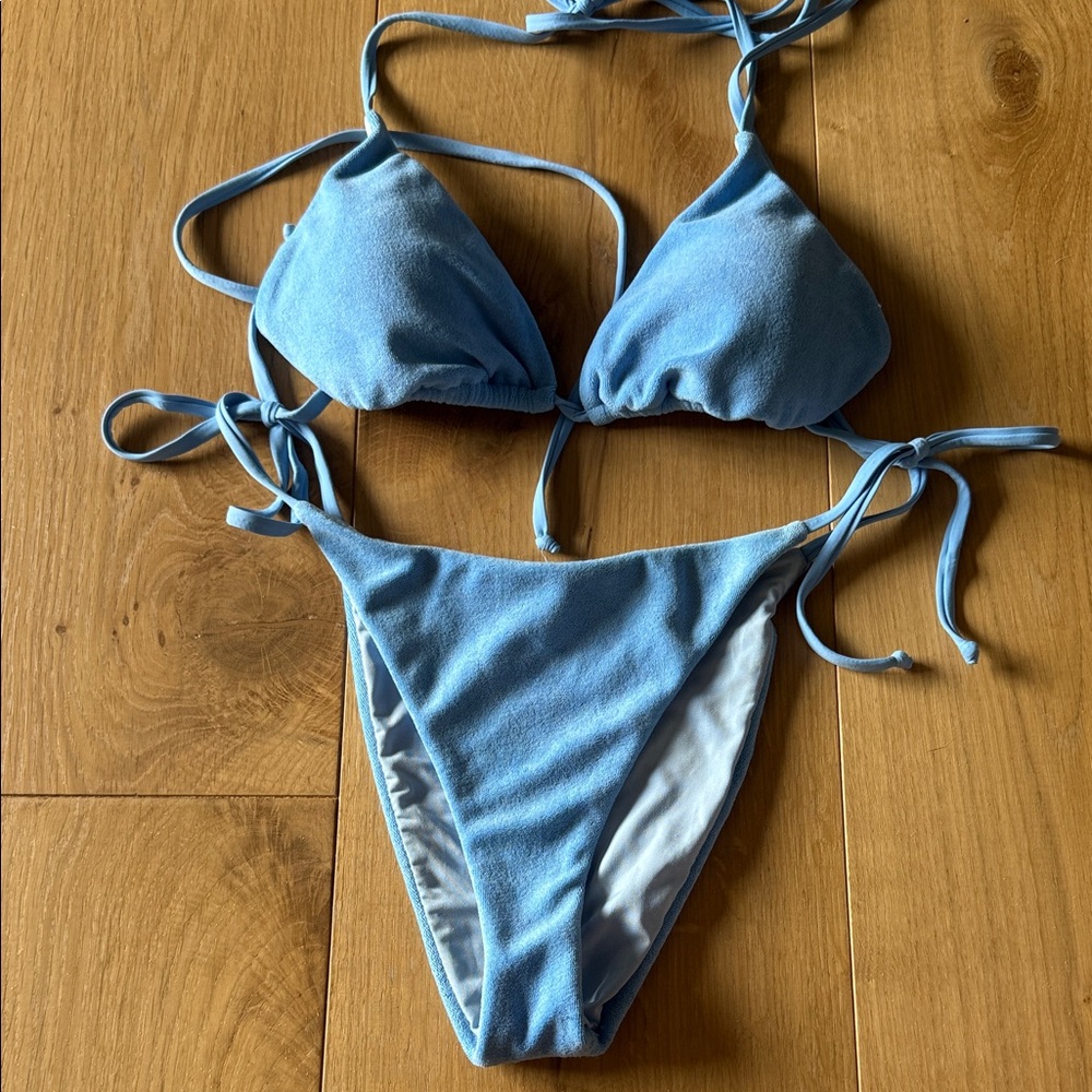 Dippin' Daisy's Terry Cloth Blue Bikini Set